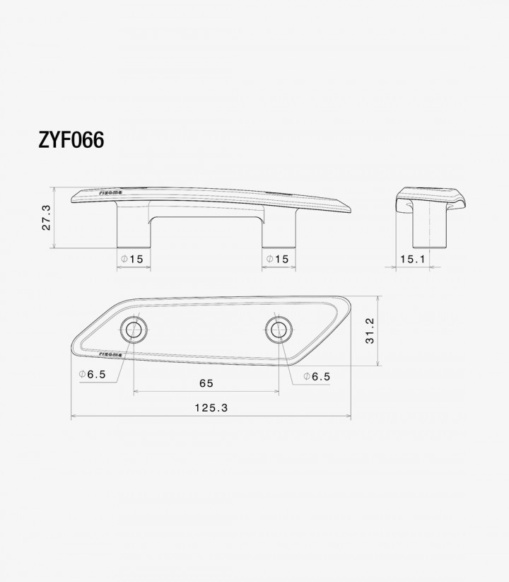 Cubre-orificios de Espejo para Carenado Rizoma Yamaha T-Max 530 / 560 (17-25) ZYF066A