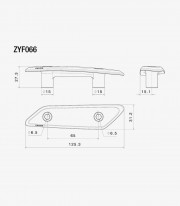 Cubre-orificios de Espejo para Carenado Rizoma Yamaha T-Max 530 / 560 (17-25) ZYF066A