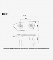 Cubre-orificios de Espejo para Carenado Rizoma BMW S 1000 RR / M 1000 RR (19-25) BS561B