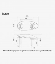 Cubre-orificios de Espejo para Carenado Rizoma Honda CBR 1000 RR Fireblade / RR-R Fireblade (17-25) BS509B