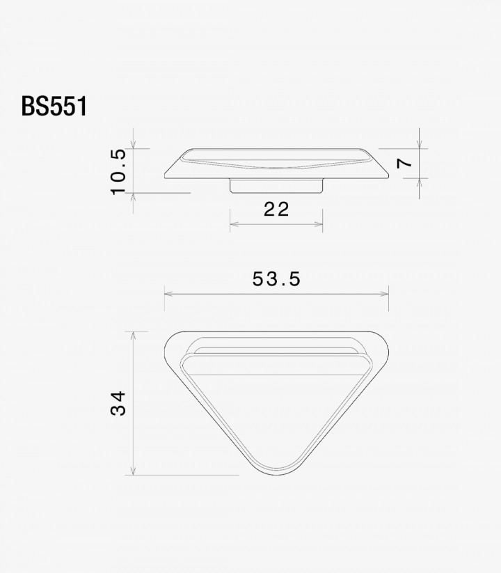 Abdeckung für Spiegelöffnung der Verkleidung Rizoma Triumph Speed Triple 1200 (22-26) BS551B
