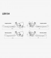 Rizoma Adjustable Plus Brake Levers Vespa Elettrica / Primavera / Sprint (18-24) Silver LBX154A