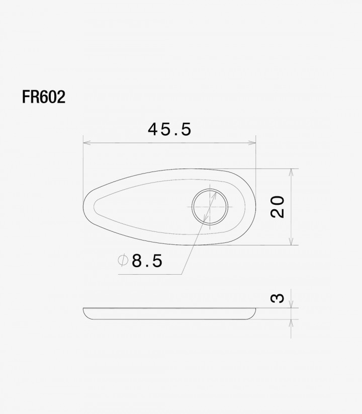 Rizoma Adapter für nicht originale Blinker für several Harley-Davidson models FR602BS