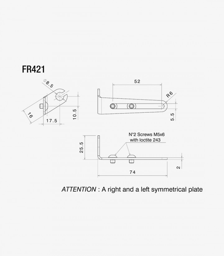 Adaptadores Intermitentes No Originales Rizoma para Ducati Scrambler 400 Sixty 2 (16-21), Indian FTR 1200 / FTR 1200 S (19-25) F