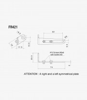 Rizoma Non-Original Turn Signal Adapters for Ducati Scrambler 400 Sixty 2 (16-21), Indian FTR 1200 / FTR 1200 S (19-25) FR421B