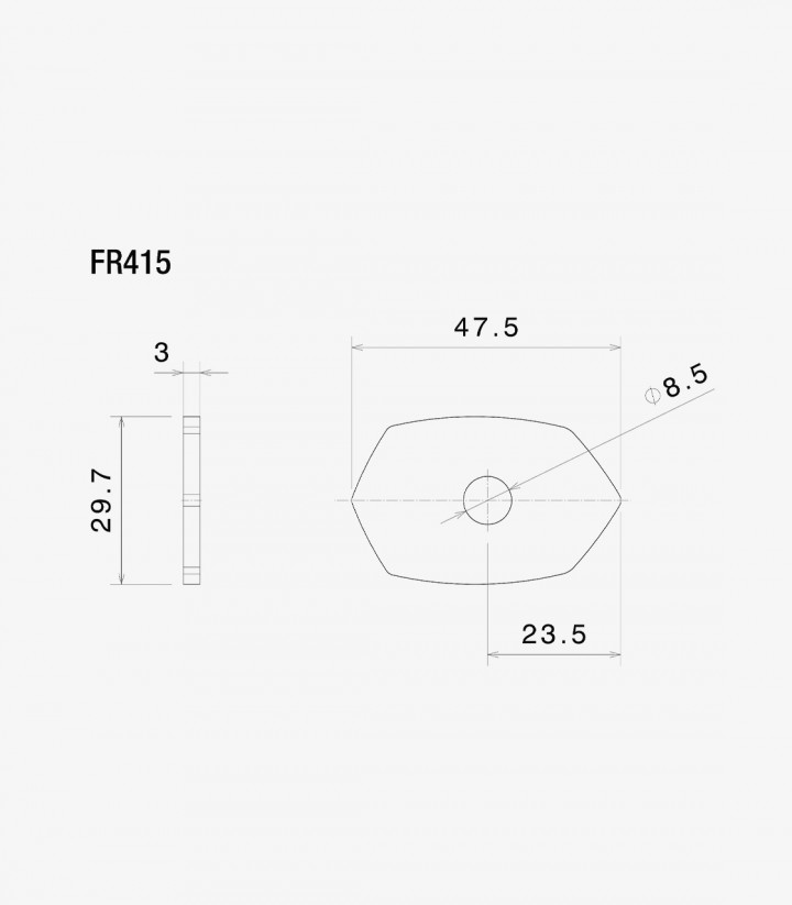 Adaptadores Intermitentes No Originales Rizoma para Varios modelos de Kawasaki FR415B