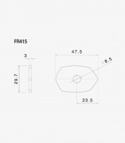 Rizoma Non-Original Turn Signal Adapters for Various models of Kawasaki FR415B
