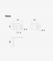Rizoma Non-Original Turn Signal Adapters for Honda CB 1000 R Neo Sport Café / Black Edition (18-22) FR245B