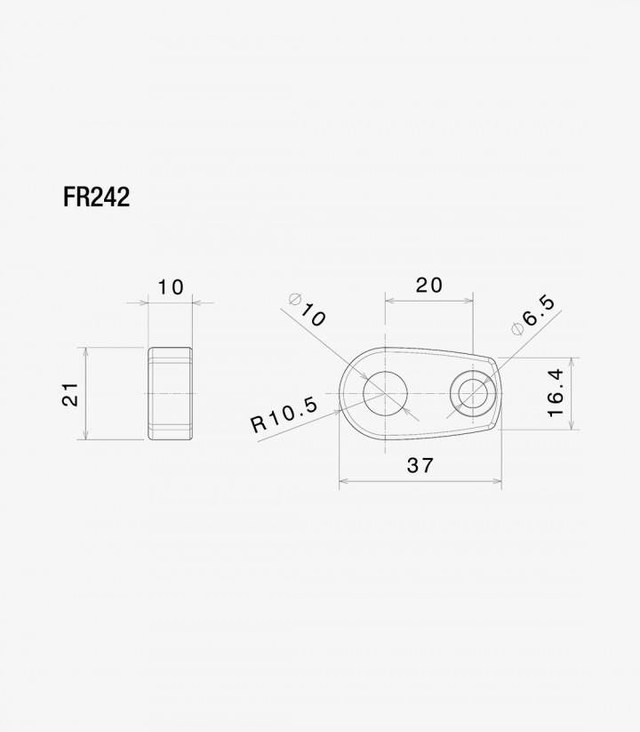 Rizoma Non-Original Turn Signal Adapters for Various models of BMW, Ducati, Honda, Indian & Kawasaki FR242B