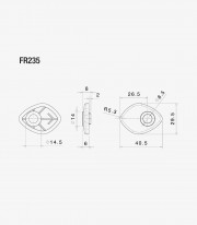 Adaptadores Intermitentes No Originales Rizoma para Ducati XDiavel 1262 (16-24) FR235B