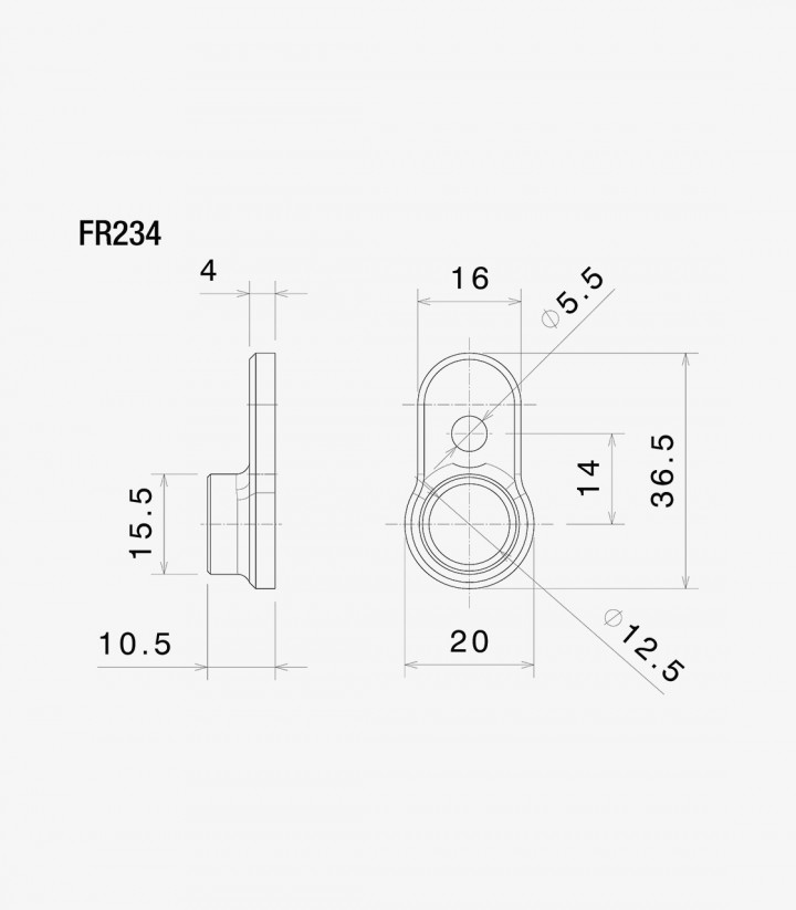 Rizoma Adapter für nicht originale Blinker für Suzuki GSX S 1000 F/GSX-S1000 (14-20), GSX S 750 (17-20), GSX-8S (23-26) FR234B