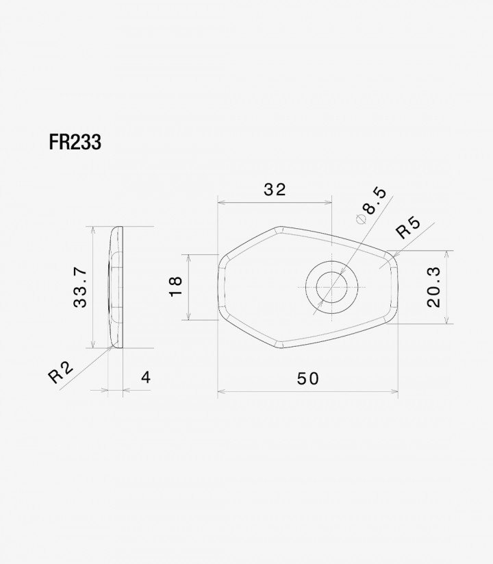 Adaptadores Intermitentes No Originales Rizoma para Varios modelos de Ducati, Suzuki y Kawasaki FR233B