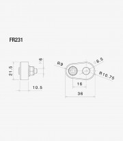 Adaptadores Intermitentes No Originales Rizoma para Varios modelos de Ducati, Moto Guzzi y Triumph FR231B