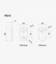 Rizoma Non-Original Turn Signal Adapters for Ducati Monster 1200/821, Honda CB 750 Hornet, Triumph Daytona 675, Speed Triple / 1