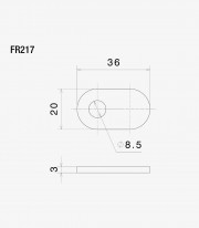 Adaptadores Intermitentes No Originales Rizoma para Varios modelos de Aprilia, Ducati y Triumph FR217B