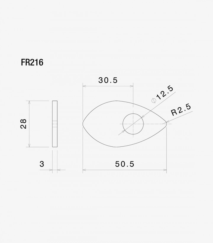 Rizoma Adapter für nicht originale Blinker für Various models of Ducati, Honda, Kawasaki & MV Agusta FR216B