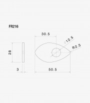 Rizoma Non-Original Turn Signal Adapters for Various models of Ducati, Honda, Kawasaki & MV Agusta FR216B