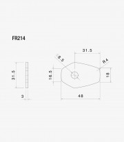 Rizoma Non-Original Turn Signal Adapters for Various models of Kawasaki & Suzuki FR214B