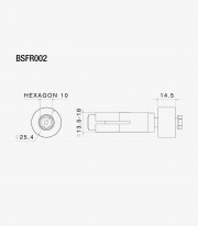 Adaptadores Intermitentes No Originales Rizoma para Varios modelos de Ducati, Honda, Kawasaki, Triumph y Yamaha BSFR002B