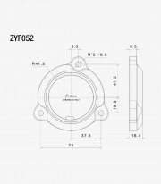 Rizoma Swingarm Axle Trim Yamaha T-Max 530 / T-Max 560 (17-25) Black ZYF052B