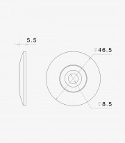 Embellecedor Soporte Escape OEM Rizoma BMW M 1000 R/RR, R 12, R 1200/1250/1300 GS, R nineT, S 1000 R/RR (09-26) Azul ZBW114U