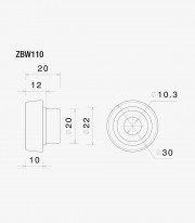 Embellecedor Tornillo Paramanos OEM Rizoma BMW F 800/850/900 GS/XR, R 1200/1300 GS, S 1000 XR (10-25) Negro ZBW110B