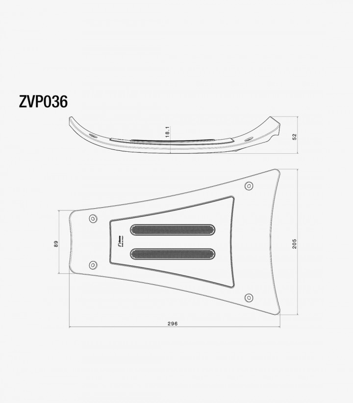 Mitteltunnelabdeckung Rizoma in Silber Vespa GTS (15-25), GTV/GTV 310 (23-26), Sei Giorni (16-22) ZVP036A