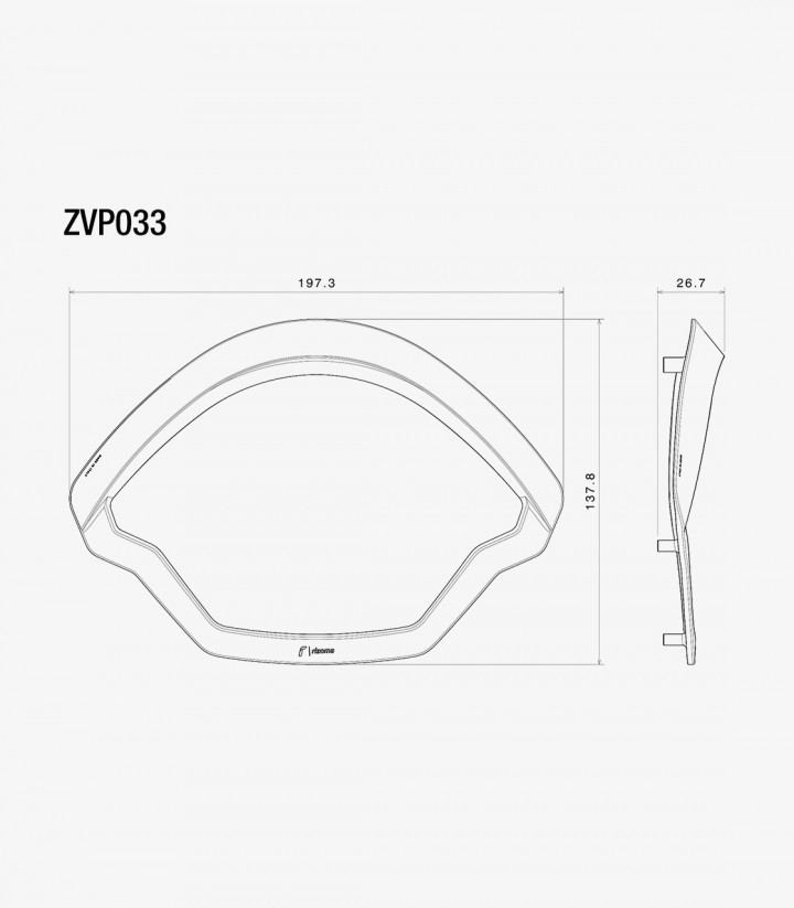 Cubierta del Salpicadero Rizoma en Negro Vespa GTS / GTS Super / 310 / 310 Super / GTV / GTV 310 (23-25) ZVP033B