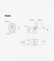 Rizoma Eccentric Footpeg Mounting Kit KTM 1290/1390 Super Duke R (22-25), KTM 990 Duke (24-25) PE848B