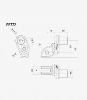 Rizoma Eccentric Footpeg Mounting Kit Various models of Triumph PE772B