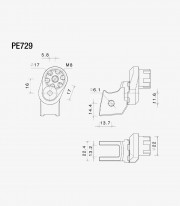 Rizoma Eccentric Footpeg Mounting Kit Ducati Hypermotard 698 Mono / RVE (24-25) PE729B
