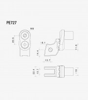 Rizoma Eccentric Footpeg Mounting Kit Ducati DesertX (22-25), Ducati Multistrada V2/V2 S/V4/V4 S/V4 RS/V4 1000 S Sport (22-26) P