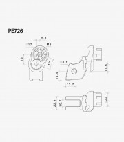 Rizoma Eccentric Footpeg Mounting Kit Ducati DesertX (22-25), Ducati Multistrada V2/V2 S/V4/V4 S/V4 RS/V4 1000 S Sport (22-26) P