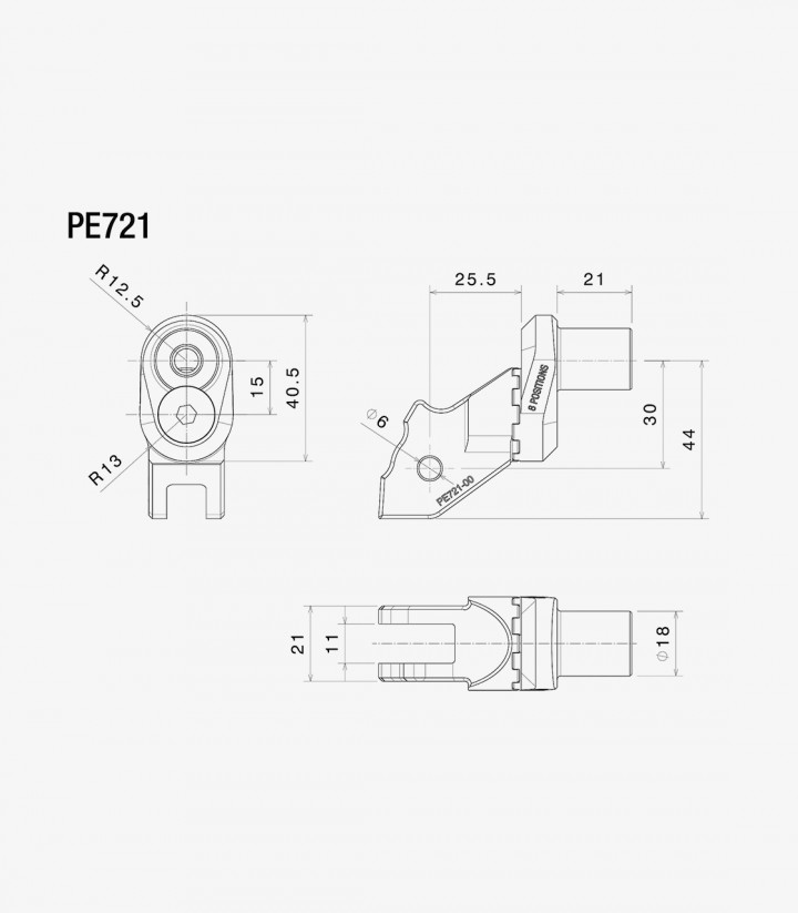 Kit Montaje Excéntrica Estriberas Rizoma Ducati Diavel 1260 / S / V4 / V4 RS / Bentley (19-26) PE721B