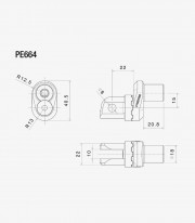 Rizoma Eccentric Footpeg Mounting Kit Honda CB/R 1000 R/RR-R Fireblade / Kawasaki Ninja ZX-4R/4RR/10R (11-26) PE664B