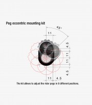 Kit Montaje Excéntrica Estriberas Rizoma Honda CB/R 1000 R/RR-R Fireblade / Kawasaki Ninja ZX-4R/4RR/10R (11-26) PE664B