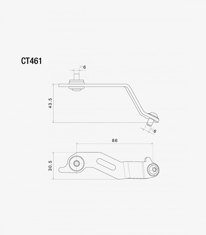 Adaptador Depósito Fluido Rizoma para Varios modelos de Ducati CT461B