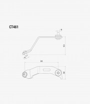 Rizoma Fluid Reservoir Adapter for Various models of Ducati CT461B