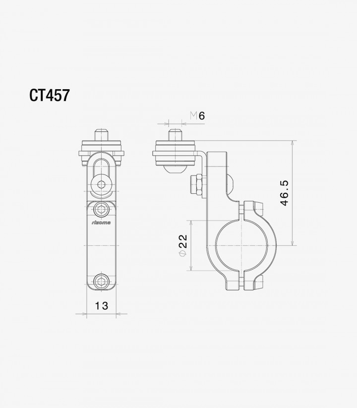 Rizoma Flüssigkeitsbehälter-Adapter für Triumph Street Twin (16) CT457B
