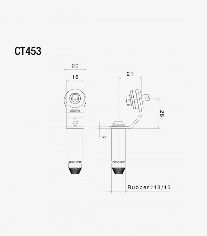 Rizoma Fluid Reservoir Adapter for Ducati 959 / 1199 / 1299 Panigale (12-20), Ducati Panigale V2 (21-24) CT453B