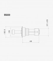 Adaptador Espejos End Mount Rizoma Varios modelos de Harley-Davidson BS830B