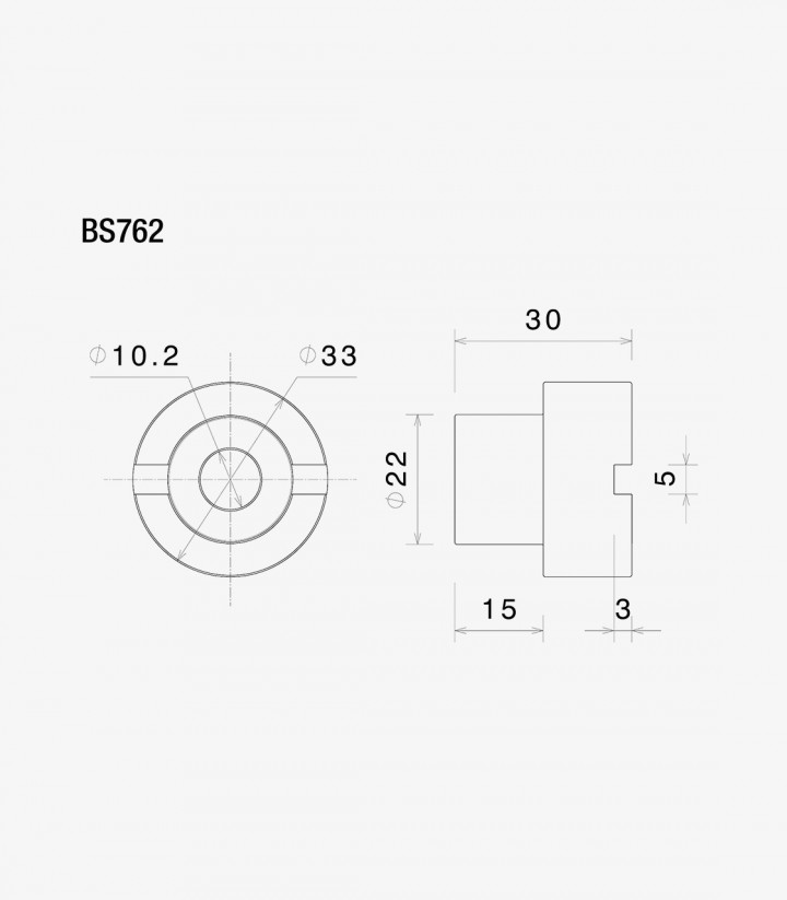 Adaptador Espejos End Mount Rizoma BMW R 1300 GS (23-25) BS762B