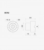 Rizoma End-Mount Mirror Adapter BMW R 1300 GS (23-25) BS762B