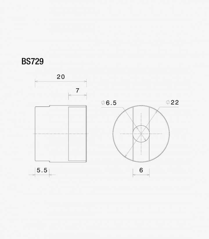 Adaptador Espejos End Mount Rizoma Ducati Hypermotard 950 / RVE / SP (22-25) BS729B