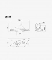 Adaptador Espejo Carenado Rizoma para Ducati Panigale V2 / V4/R/S / V4 1100/SP/SP2, Vespa GTS, Vespa Sei Giorni (15-24) BS822B
