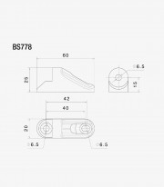 Adaptador Espejo Carenado Rizoma para Varios modelos de Honda, Kawasaki, MV Augusta y Suzuki BS778B