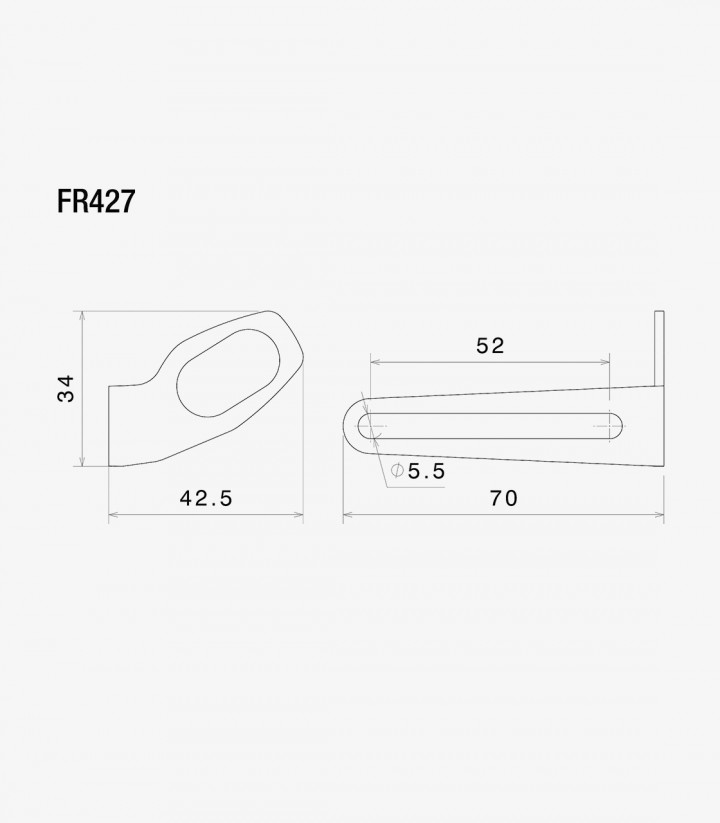 Soporte Intermitente Original Rizoma Portamatrículas Fox para varios modelos de Honda FR427B