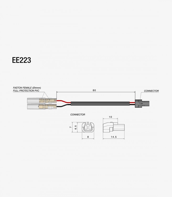 Kit Cableado Intermitentes Traseros Rizoma para Benelli TRK 702 / 702X / 702X Dune Sea (23-26) EE223H