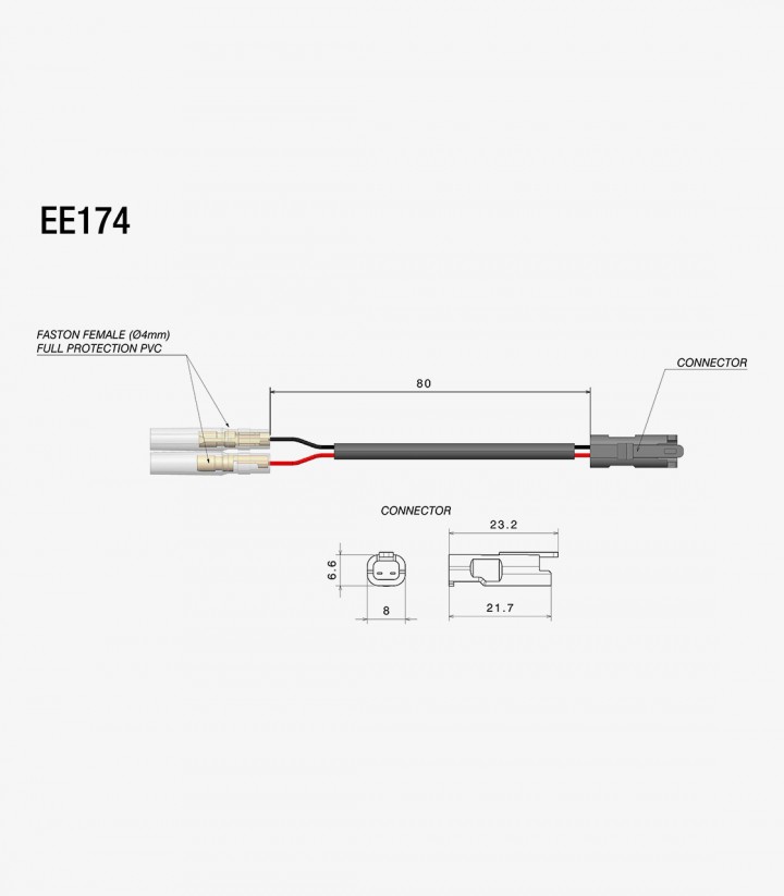 Rizoma Kabelsatz Blinker für several Aprilia and Moto Guzzi models EE174H