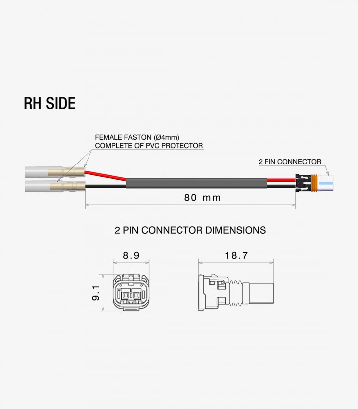 Rizoma Kabelsatz Blinker vorne für KTM 990 Duke (24-26) EE217H
